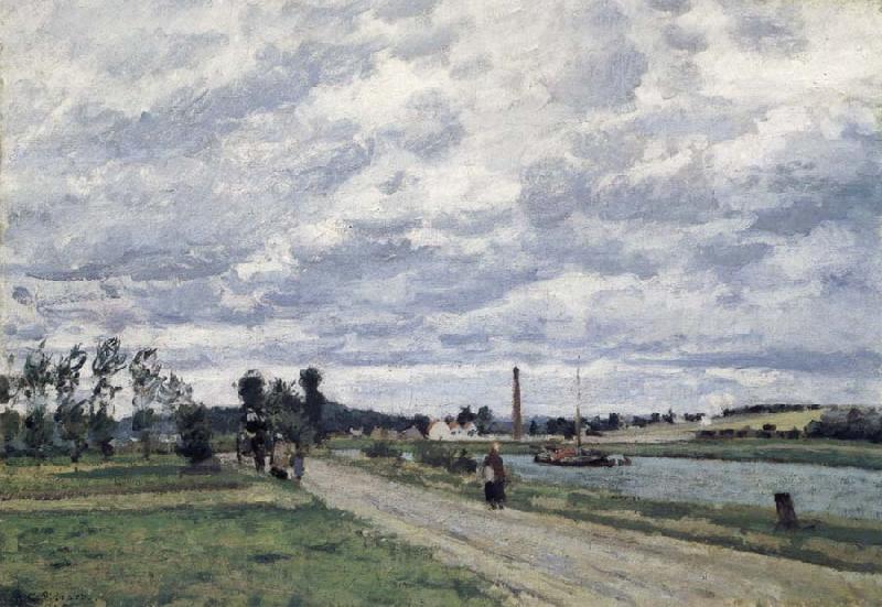 Camille Pissarro The banks of the Oise near Pontoise Bords de l-Oise pres de Pontoise